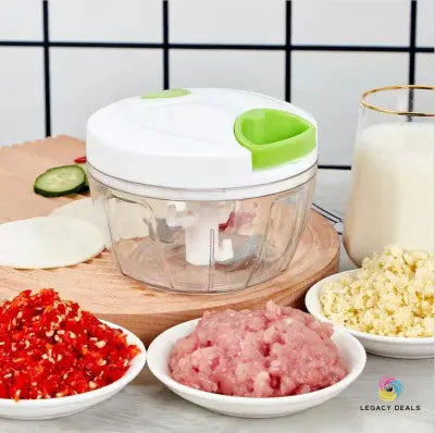 Manual Food Chopper Hand Powered- Vegetable Fruit Blender Chopping