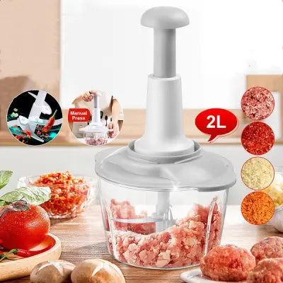 Manual Chopper Hand Operated - Manual -Powered Food Chopper Machine for Meat , Vegetables - Kitchen Gadgets